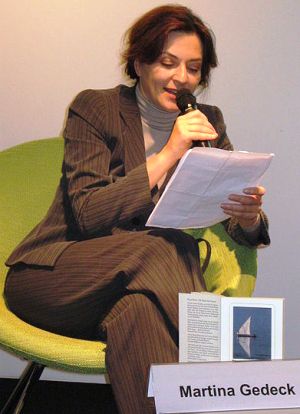 Martina Gedeck auf der Frankfurter Buchmesse 2008 - Foto: Jummai/Wikipedia (gemeinfrei)