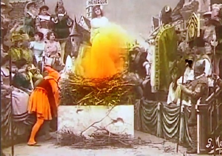 Die "Scheiterhaufen-Szene" aus dem Film "Jeanne d'Arc" von Georges Méliès
